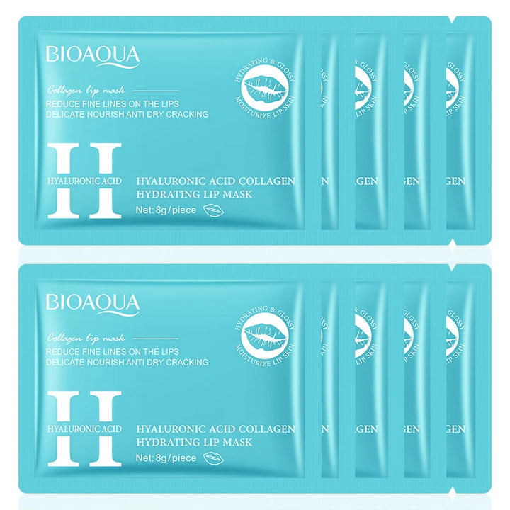 BIOAQUA Hyaluronic Acid Crystal Collagen Lip Mask Moisturizing Plump Lips Gel Masks Hydrating Lip Plumper Lips Skin Care