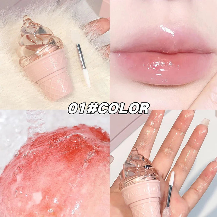 CACE icy lip balm moisturizing hydrating lip lines jelly lip glass lip gloss