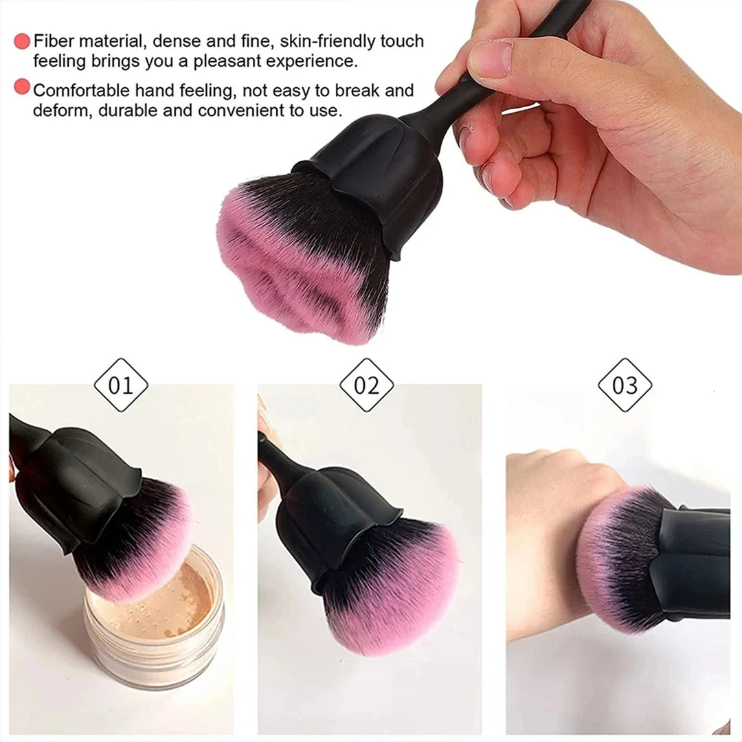 Rose-shaped Soft Brush For Manicure Nail Art Dust Brush Nail Dust Brush Gel Polish Dust Cleaning Nail Brushes Tool Nail Supplies