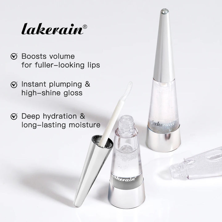 Lakerain Lip Plumper Deep Hydration Long-Lasting Nourishment High-Shine Gloss Shining Voluminous Finish Lip Moisturizing Liquid