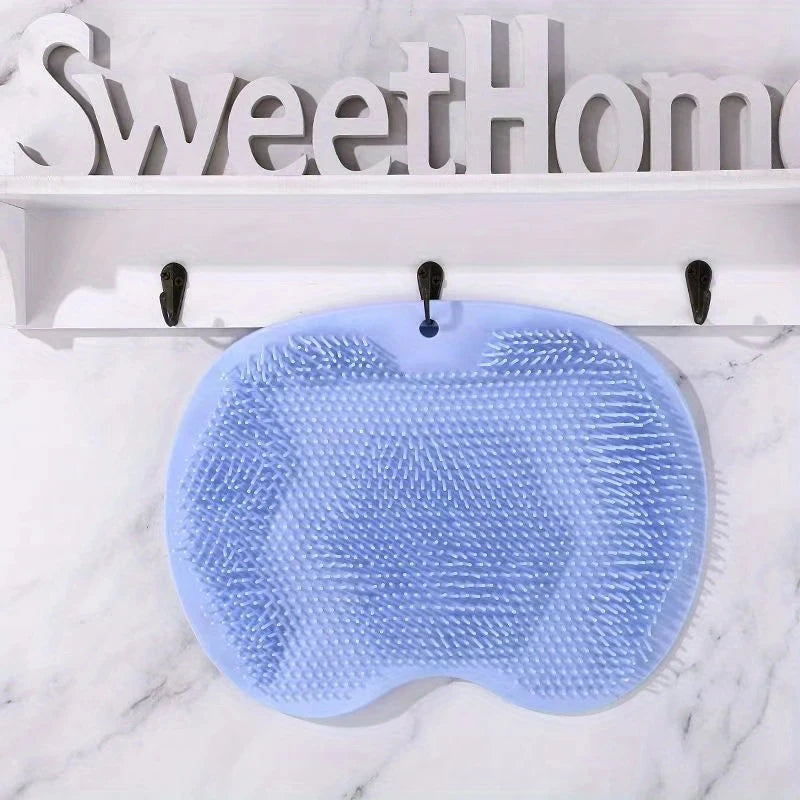 Foot Wash Brush Rub Back with Sucker Brush Bathroom Tool Foot Massage Pad Shower Massage Mat Exfoliating Bath Pad Bath Sponge