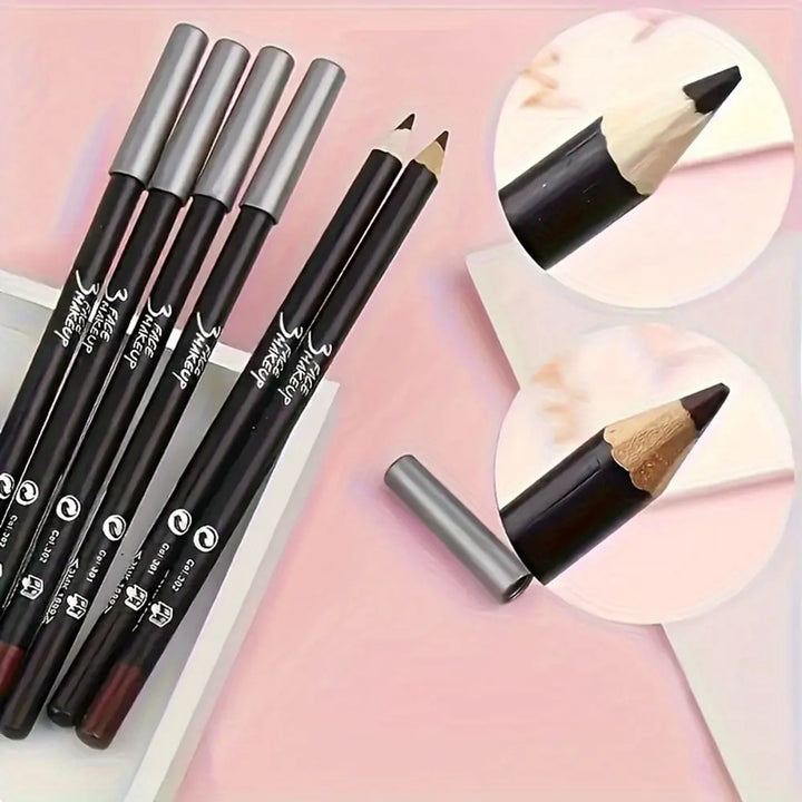 Eyeliner Pen, Waterproof And Sweatproof, Long Lasting Smudge ProofHard Refill Eyebrow Pencil Eye