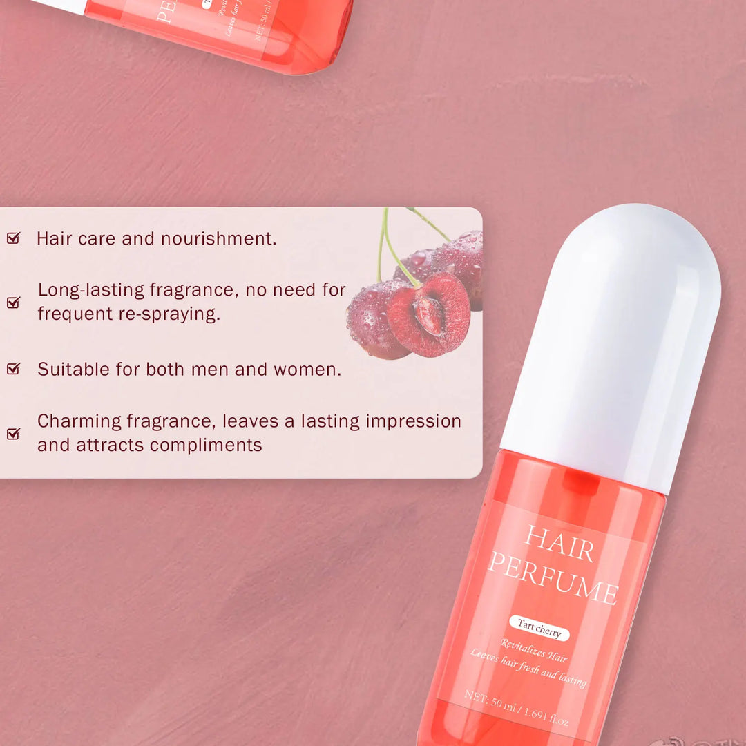 50ML Tart Cherry Body Mist For Women Freshen Hair Body & Pillows Deodorant Spray Parfum Long-Lasting Fragrance Body Spray