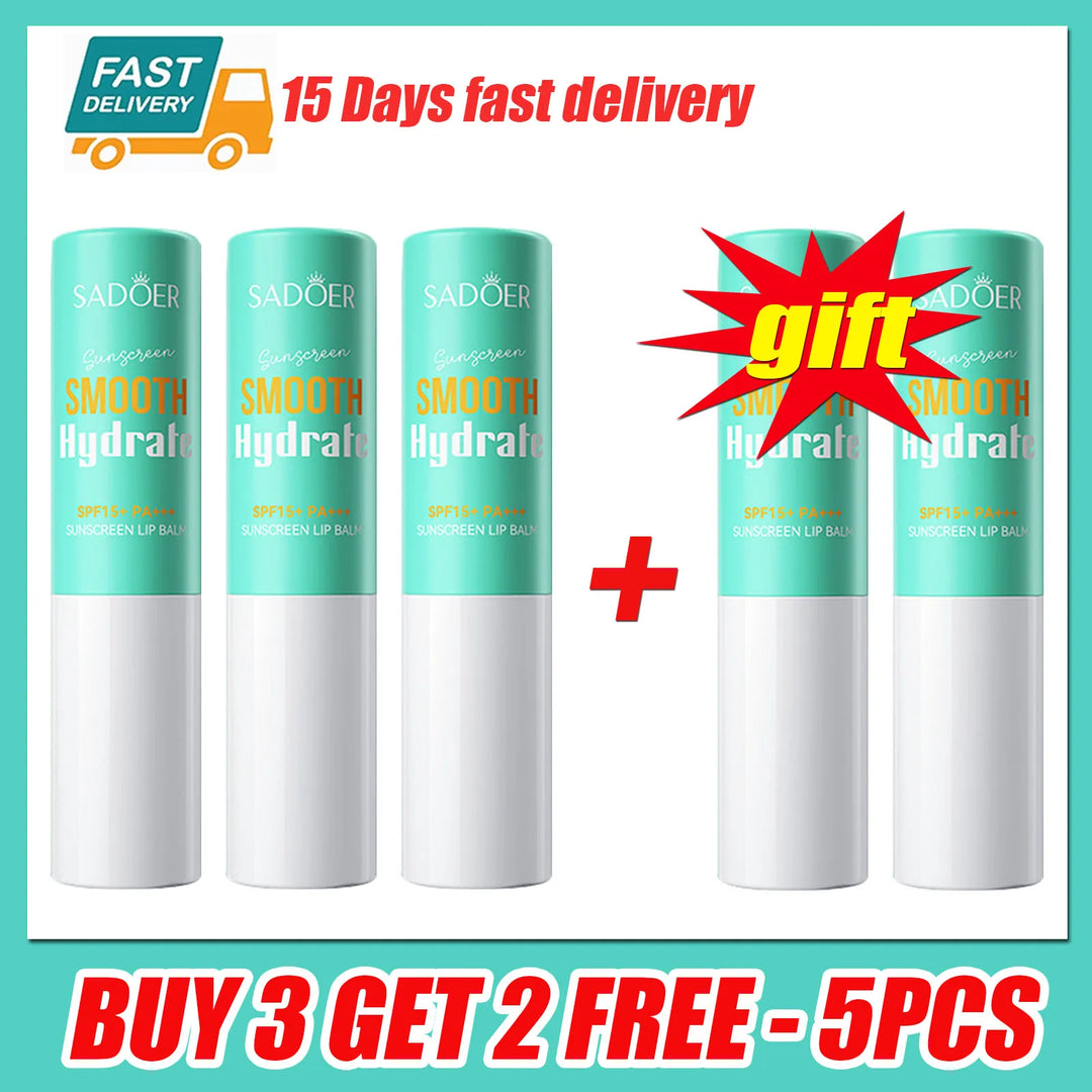Spf 15+ Lip Sunscreen Solar Blocker Lip Balm Moisturizing Fade Lip Lines Nourishing Hydrating Lipstick For Lips Skin Care