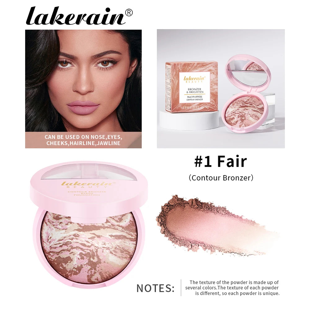 Matte Face Foundation Bronzer Pressed Powder Compact Long Lasting Oil Control Translucent Loose Setting Powder For Face Makeup