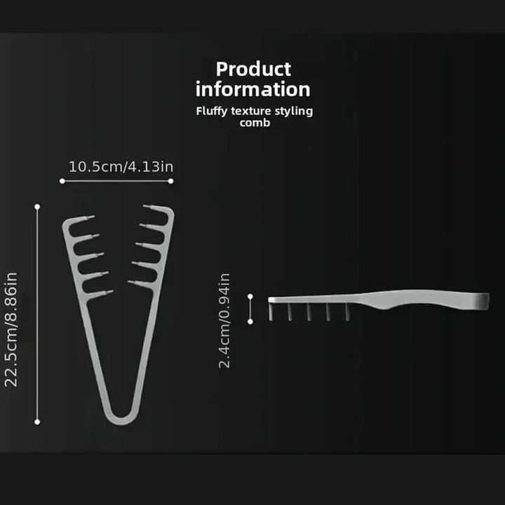New Volumizing Wide-Tooth Hair Styling Comb Textured Styling Comb Korea Style Seam Covering Bangs Hair Combs For Men