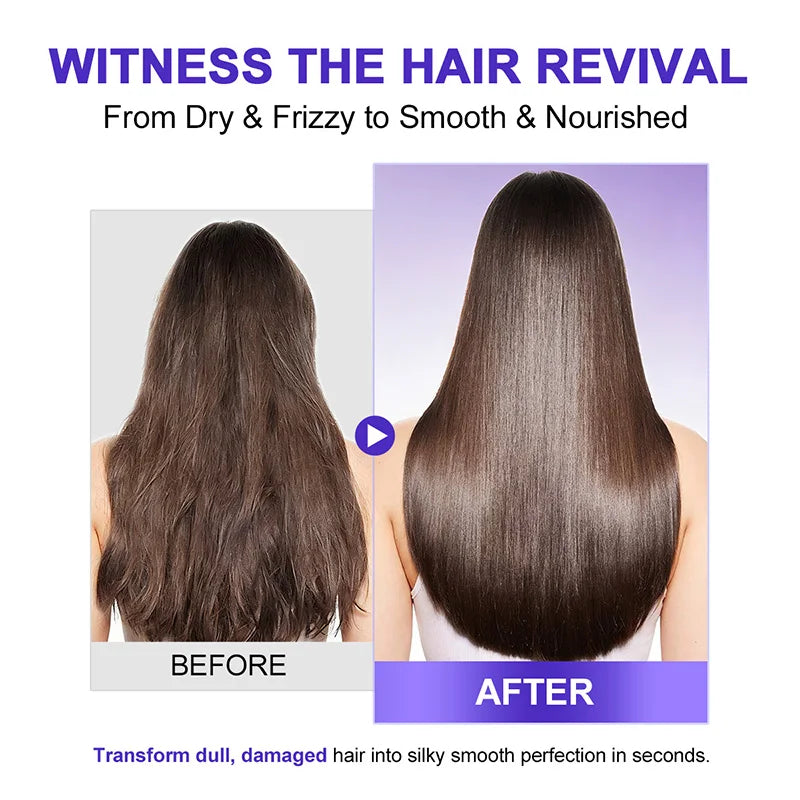 PURC Leave-In Keratin Hair Mask, Repair Damaged Hair, Softness & Shine, Hair Treatment, Smoothing Hair Cream, Hair Care Products