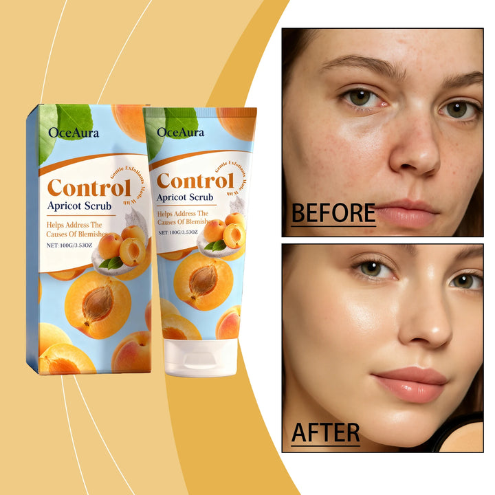100g Exfoliating Apricot Facial Scrub Gentle Exfoliating Remove Dead Skin Pore Cleansing Hydrating Natural White Skin Smoothing