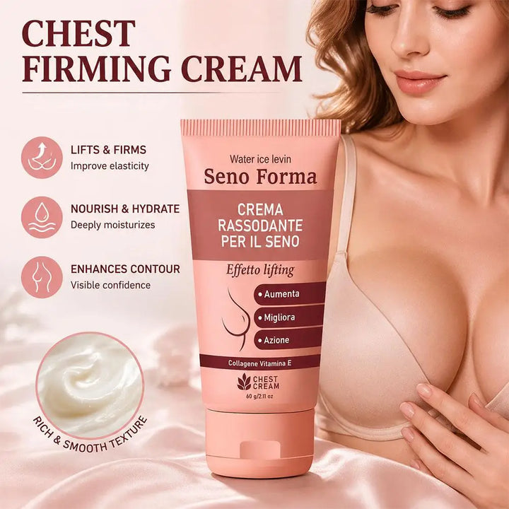 Breast Firming Cream Vitamin E Light Texture, Nourishes/Moisturizes, Collagen/Shea Butter, Boosts Elastic & Smooth Chest Skin