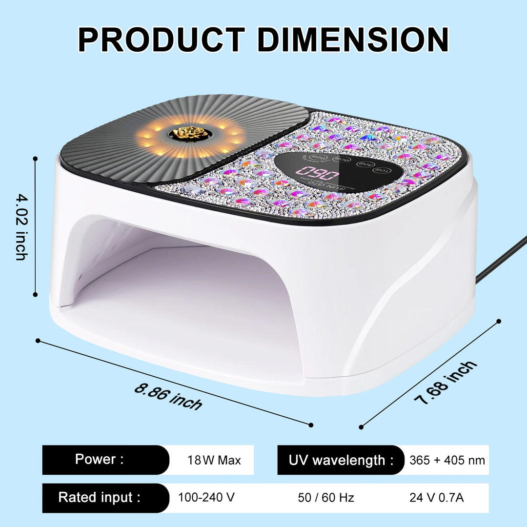 Professional Gel Nail Lamp 45 LED UV Nail Dryer with 4 Timers and Automatic Sensor Nail Curing Lamp Nail Salon Equipment
