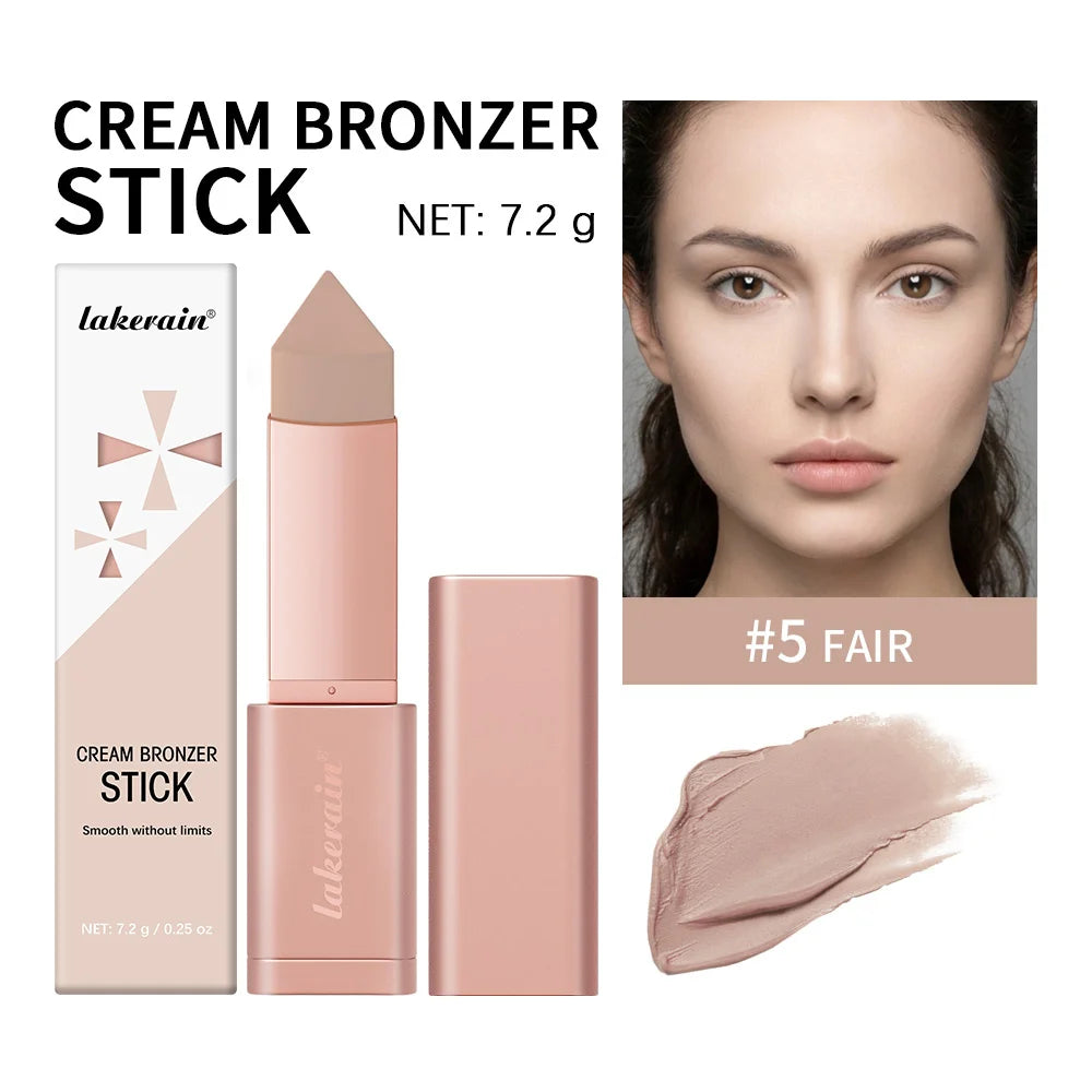 Cream Bronzer Stick and Contour Stick Bronzing Contouring Instant Highlights Dark Circles Face Contour Facial Foundation Makeup
