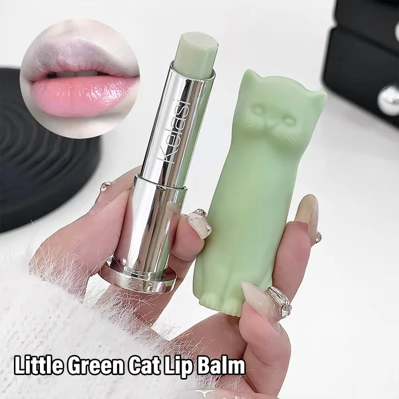 Cat Moisturizing Lip Balm White Blue Tint Crystal Jelly Colored Anti-chapped Lip Care Smoothens Lips Lines Base Clear Lipstick