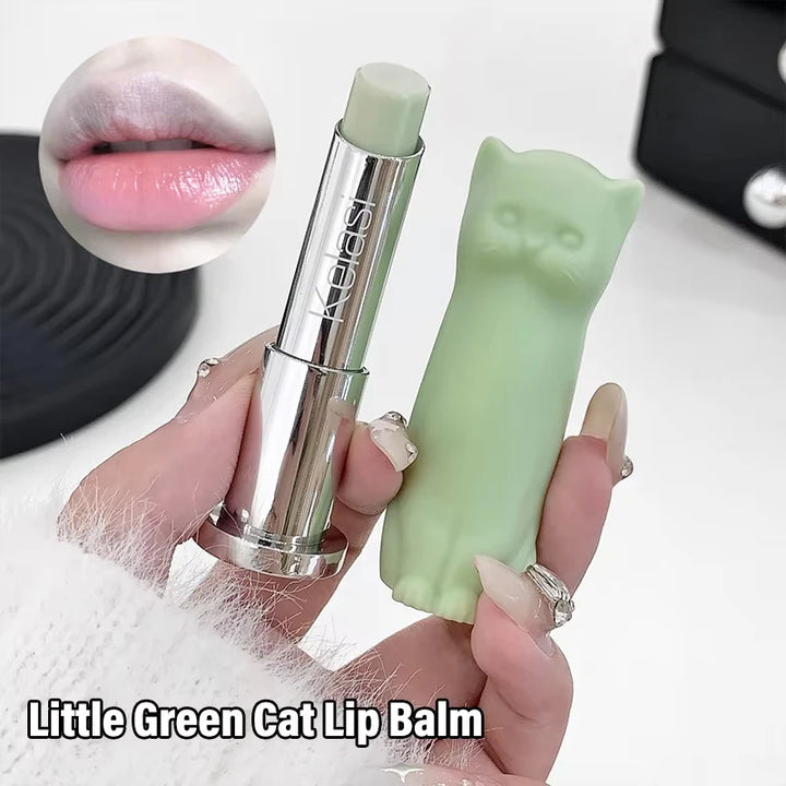 Cat Moisturizing Lip Balm White Blue Tint Crystal Jelly Colored Anti-chapped Lip Care Smoothens Lips Lines Base Clear Lipstick