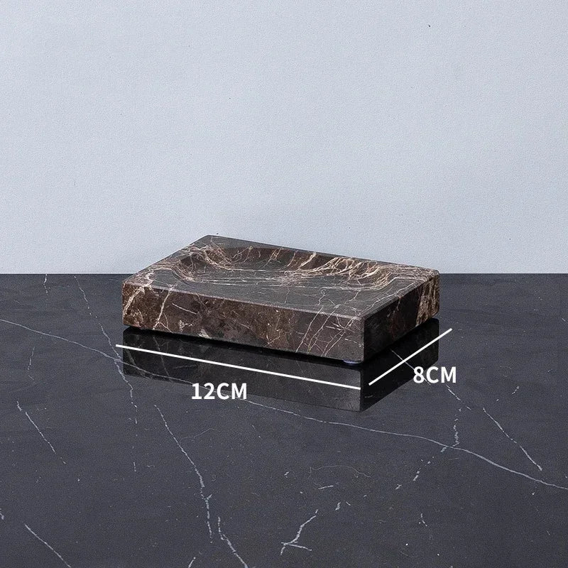 Emperador Dark Natural Marble Bathroom Set Brown Luxury Toothbrush Holder Soap Dish Soap Dispenser Bathroom Accessories