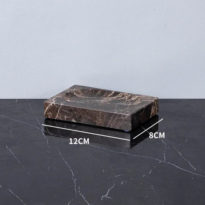 Emperador Dark Natural Marble Bathroom Set Brown Luxury Toothbrush Holder Soap Dish Soap Dispenser Bathroom Accessories