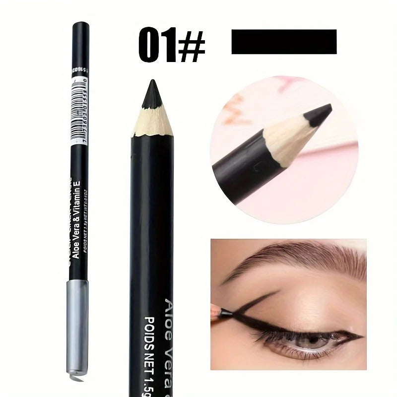 Eyeliner Pen, Waterproof And Sweatproof, Long Lasting Smudge ProofHard Refill Eyebrow Pencil Eye