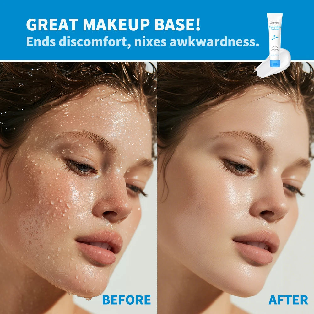 Lakerain Face Makeup Lotion Isolation Pore Oil Control Sweat absorption Long Lasting Nourish Matte-finish Formula Primer Cream