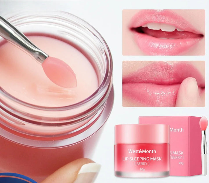 West&Month Repair Lip Sleeping Mask Moisturizing & Nourishing Night Repair Peeling Lip Mask Light Lip Lines Lipstick 20g