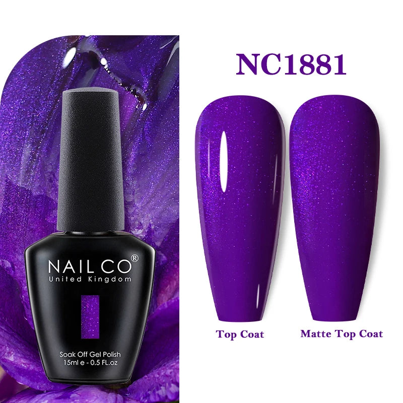 NAILCO 131Colors Vernis Semi Permanent UV Varnish Gel Nail Polish Nails Art Gel Manicure TOP BASE Varnish Hybrid