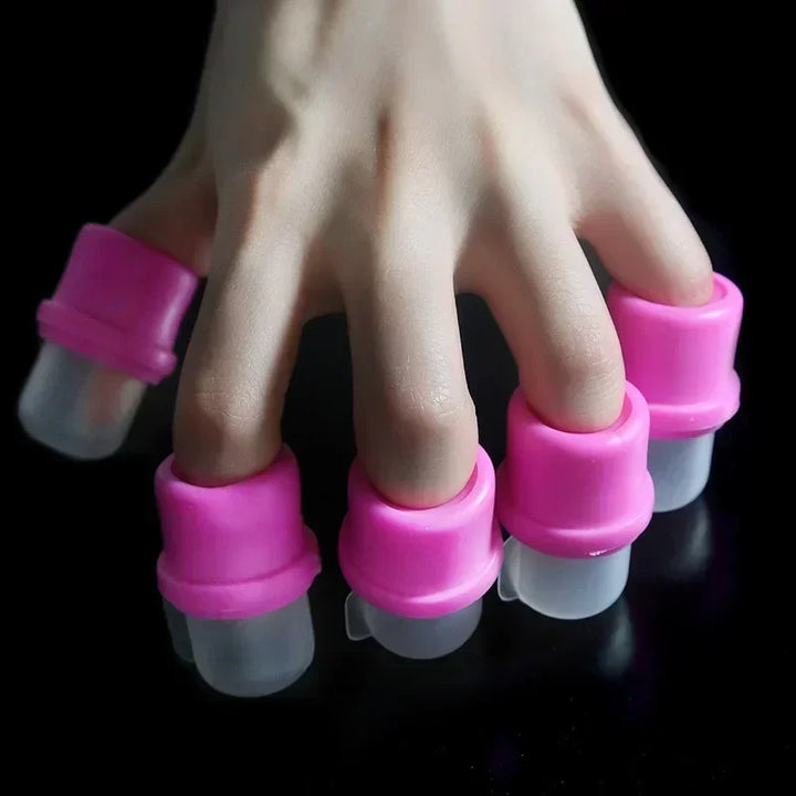 2 Type DIY Nail Art Tool Wearable Nail Soak Soaker Polish RemoverAcrylic UV Gel Polish Remover Soaker Clip Soaker Caps