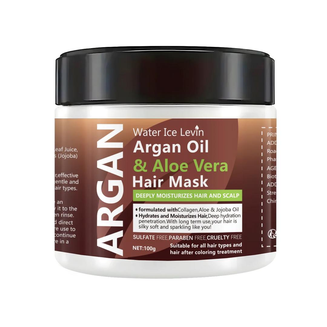 Argan Oil Aloe Vera Hair Mask Dual Oil Control Moisturizer Conditioner Soft Smooth Frizz Damaged Repair Revitalize Hair Care