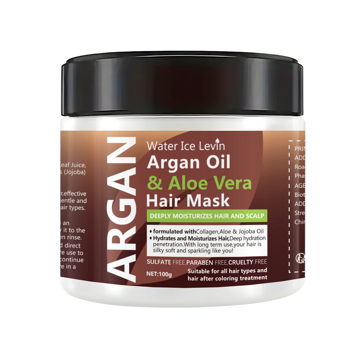 Argan Oil Aloe Vera Hair Mask Dual Oil Control Moisturizer Conditioner Soft Smooth Frizz Damaged Repair Revitalize Hair Care