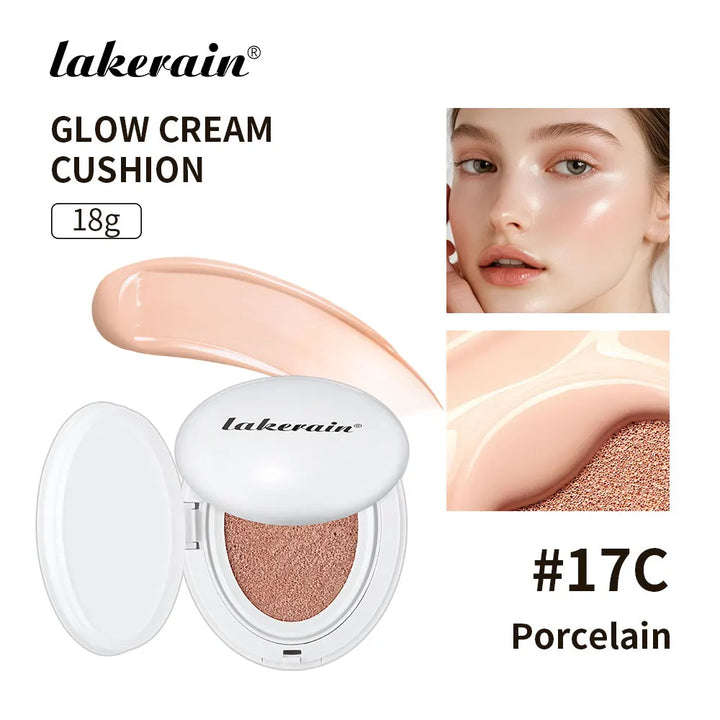 Semi-matte CC Cream Cushion Natural Concealer Whitening Long-lasting Creamy Texture Foundation Face Base Makeup Cosmetics