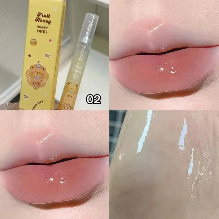 Berry Red Lip Oil Hydrating Mirror Lip Gloss Tinted Plumper Moisturizing Lip Care Treatment Makeup Clear Colored Lipstick Balm