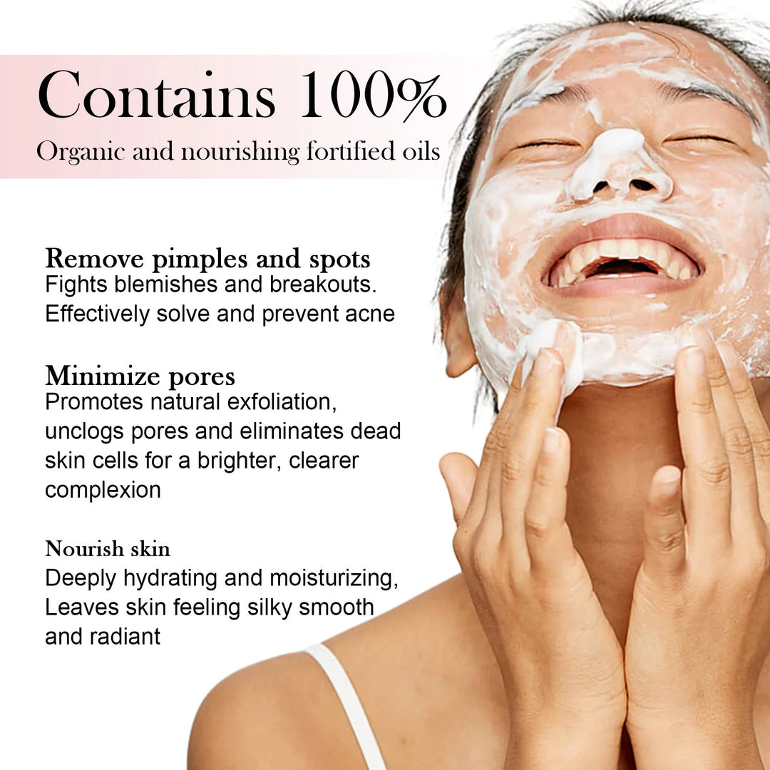 Hyaluronic Acid Cleansing Mousse Acne Removal Blackheads Oil Control Deep Exfoliating Peeling Shrink Pores Facial Cleanser Foam