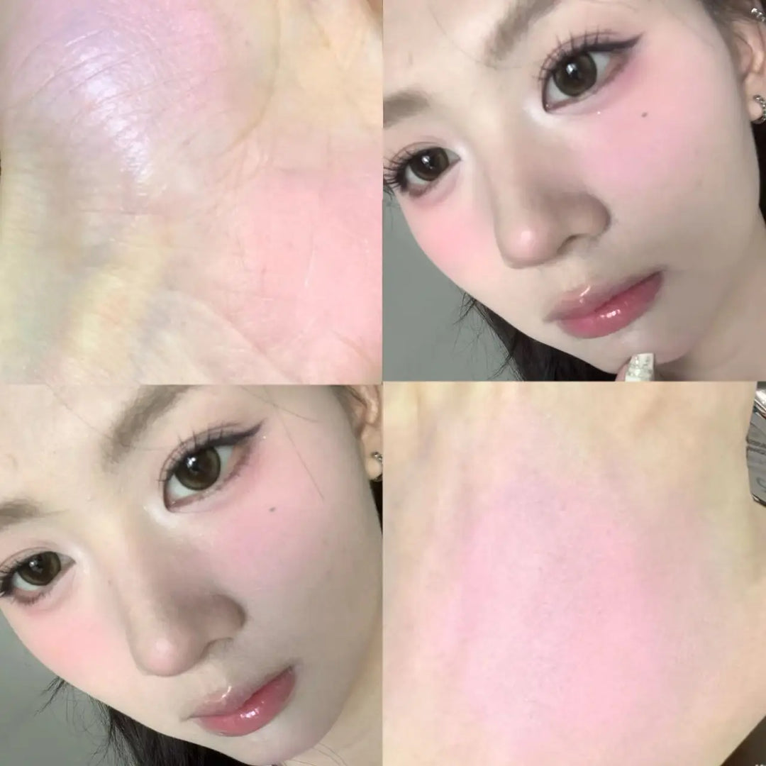 Low Saturation Matte Liquid Blush Water Light Cheek Cream Smooth Blush Big Sponge Brush Head Easy To Apply Natural Rouge Makeup