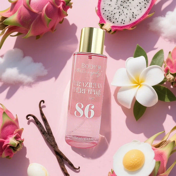 Women's Brazilian Perfume, 250ml Body & Hair Mist, Vanilla Uplifting Fragrance, Long Lasting Floral Fruity Gourmand Scent Spray