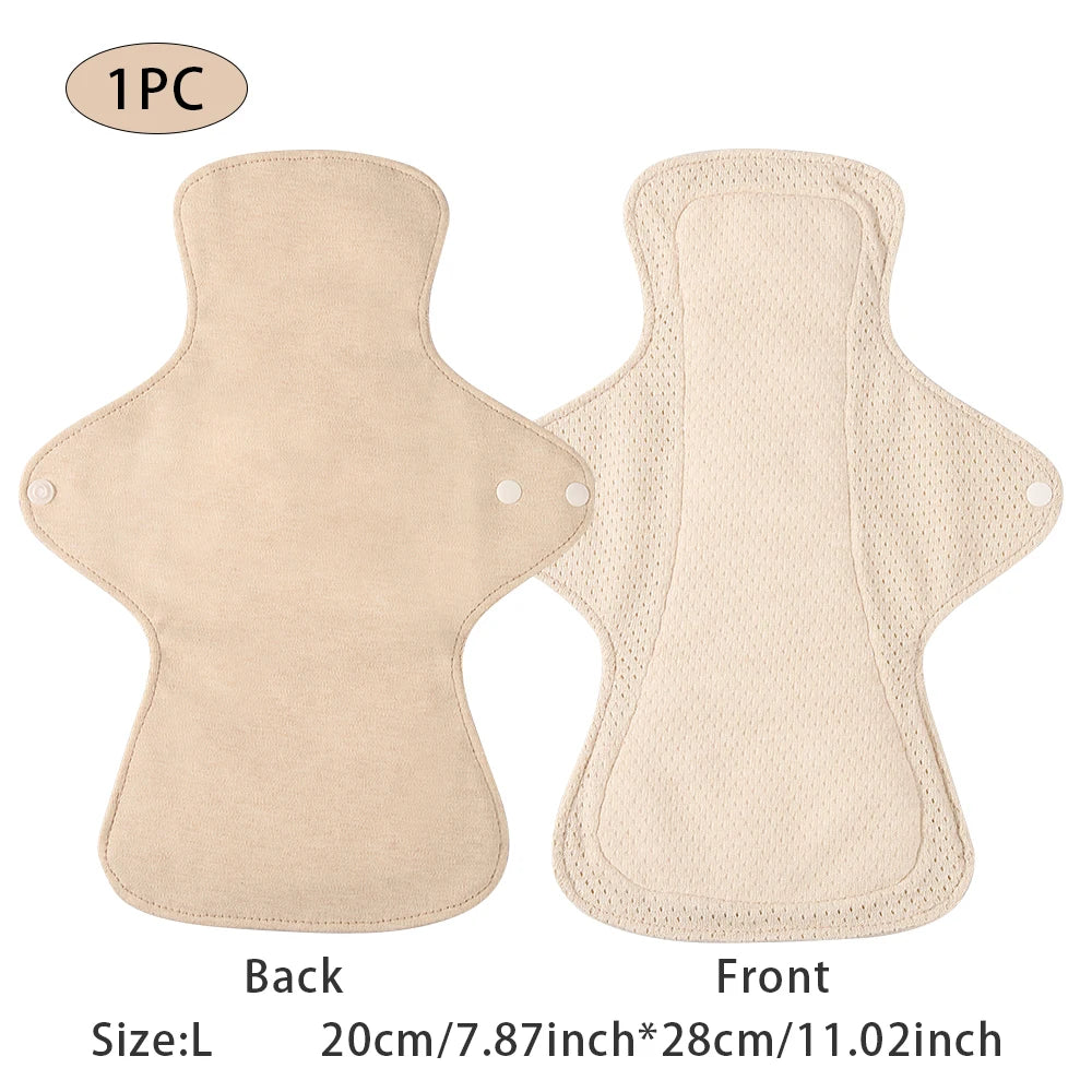 BIAI 1PC Colored Cotton Sanitary Pads Washable Reusable Nursing Pads Highly Absorbent and Breathable Auntie Towel Women Gift