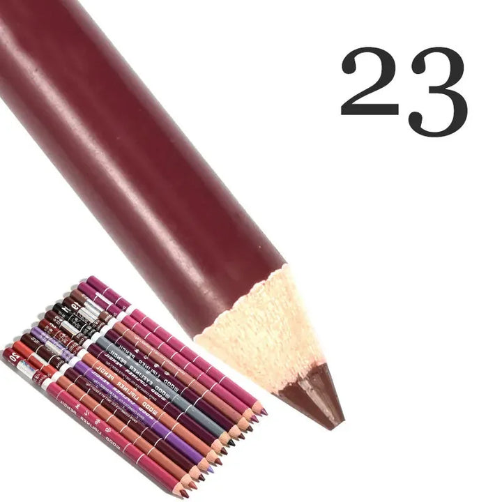 28-Colors Waterproof Lip Liner Matte Nuede Red Long Lasting Makeup Pens Non-stick Cup Lipstick Women Party Makeup Lip Cosmetics