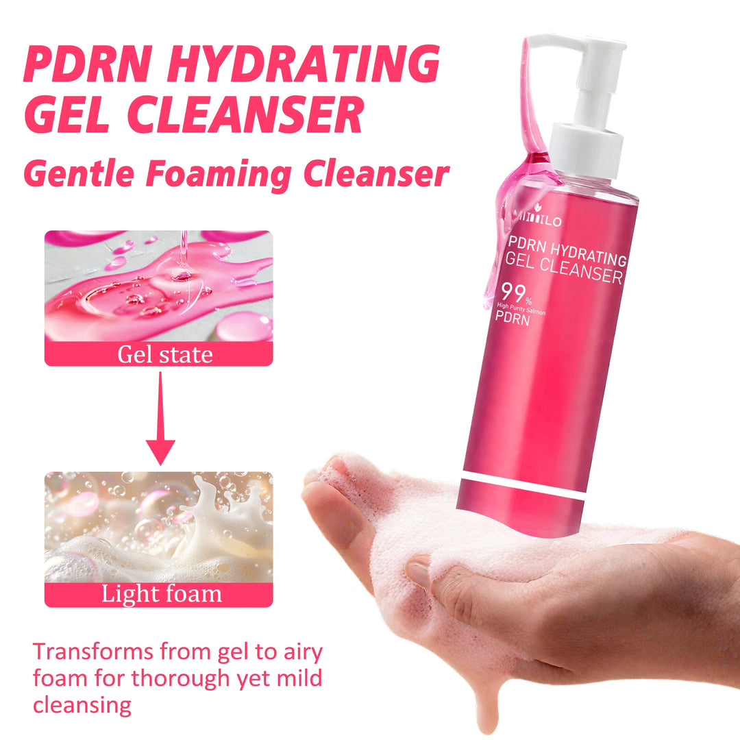 DNA PDRN Salmon Pink Foam Cleansing Gel, containing PDRN, controls oil, removes blackheads, deeply cleanses, is non-irritating