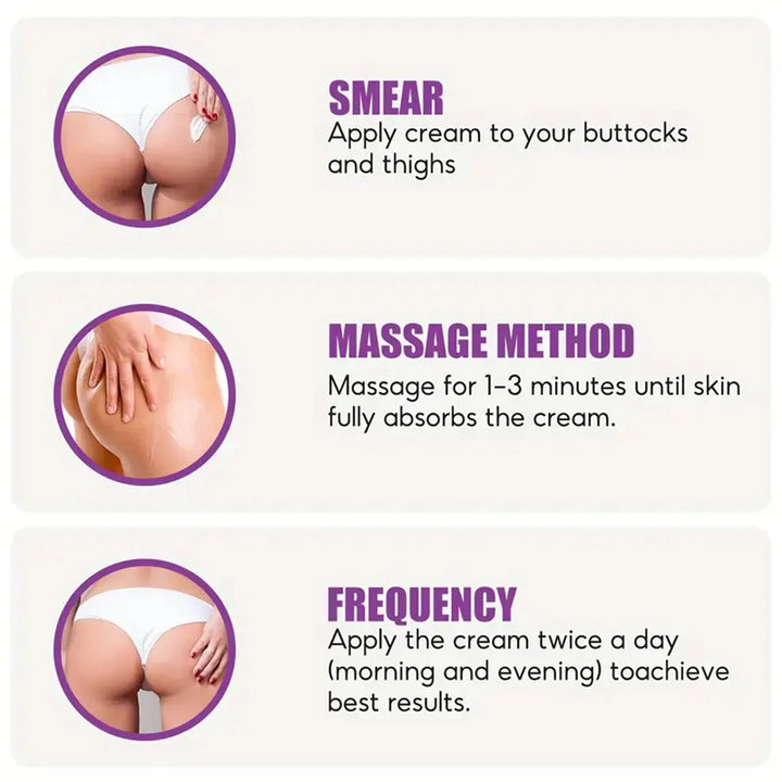 Hip cream with glycerin, vitamin C and hyaluronic acid for all skin types