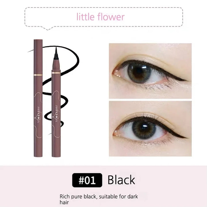 JUDYDOLL Ultra-fine Liquid Eyeliner Skinny Curved Brushwork Long lasting Waterproof Anti Shake Fast Drying Slim Enlarged Eyes