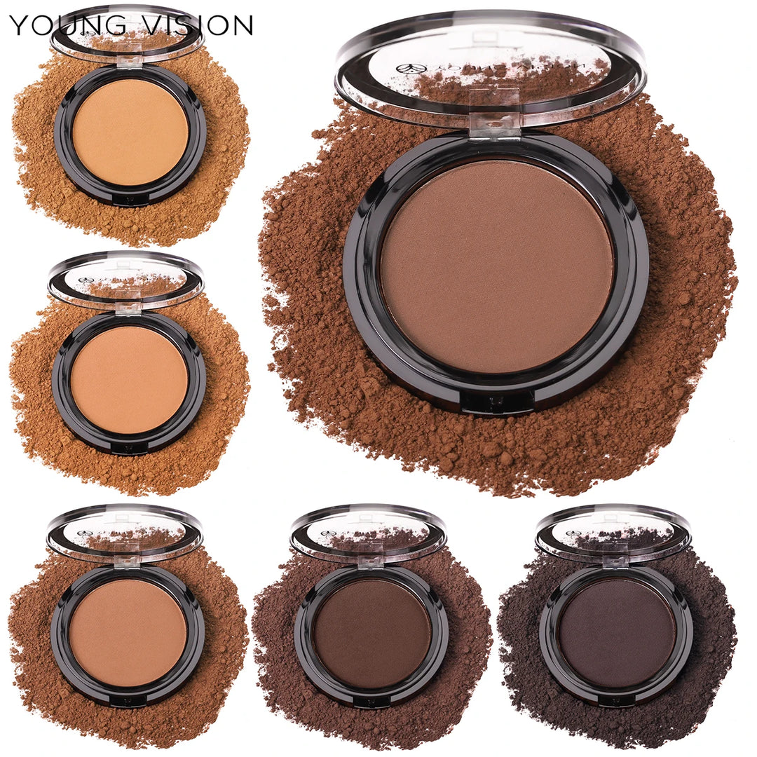 Professional Matte Contour Powder Palette - Long-Lasting Bronzer & Highlighter Makeup Kit for 3D Face Shaping,