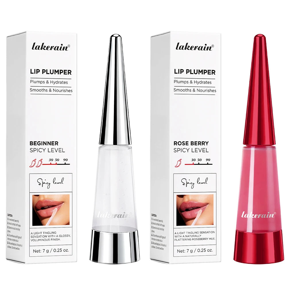 Korean Lip Plumper Oil Non-greasy Lip Plumping Balm Moisturizing Dry Chapped Lips Shine Hydrating Exfoliating Nourishing