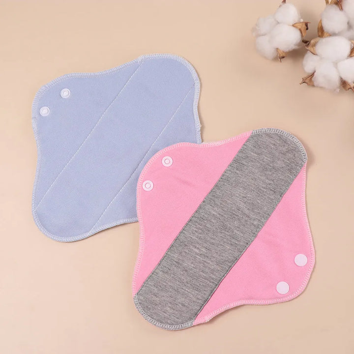 6Pcs Diaper Washable Menstrual Cloth Pads Reusable Graphene Sanitary Napkin Soft 23CM Nursing Pad for Women Pantyliner