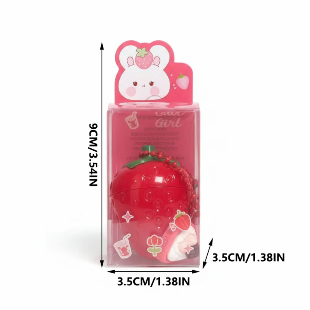 4-Color Random Sending Strawberry Warm Moisturizing Lip balm With Strong Moisturizing Effect, Protecting And Softening Lips