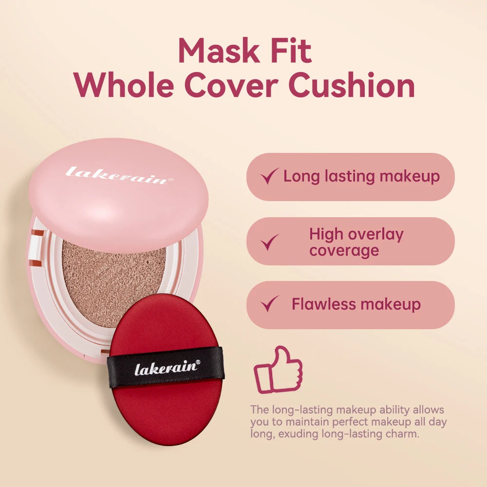 Semi-matte CC Cream Cushion Natural Concealer Whitening Long-lasting Creamy Texture Foundation Face Base Makeup Cosmetics