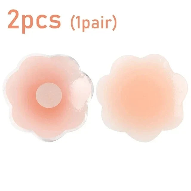 Round Ventilate Silicon Chest Cover Reusable Women Breast Petals Lift Nipple Cover Lift Tape Bra Pads Invisible Bra Chest Paste
