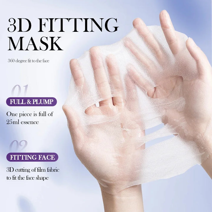 SADOER Lavender Face Mask Anti Wrinkles Hydrating Anti-Aging Moisturizing Facial Masks Sheet Mask for Face Skin Care Products