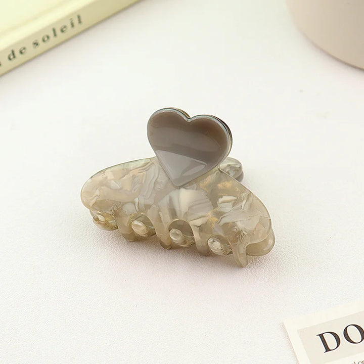 Creative color matching acetate hair clip sweet and cute girl love grab clip back head plate hair shark clip hair accessories
