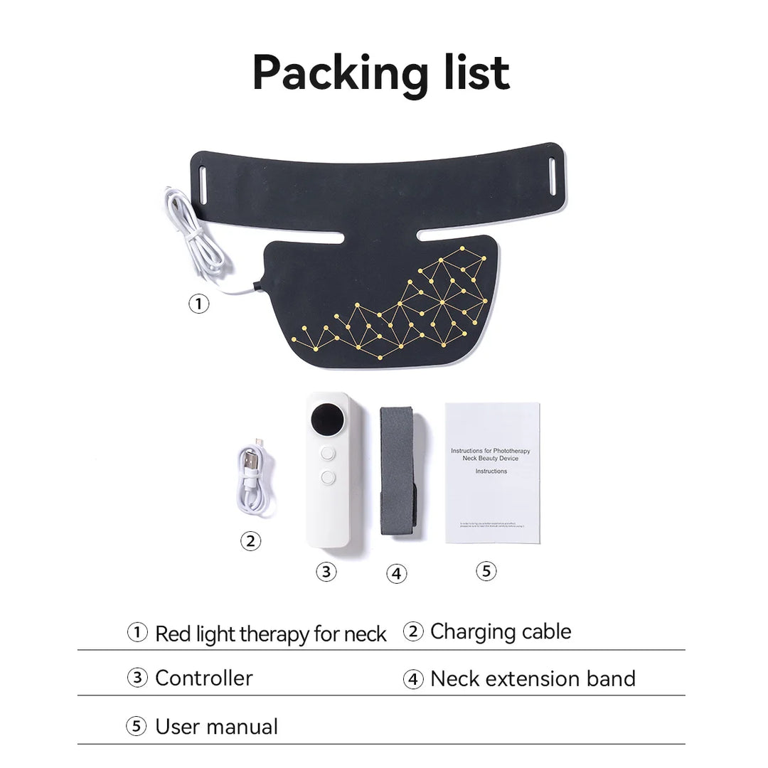 Hello Face Rechargeable Red Light Therapy Mask for Face & Neck  Infrared LED Mask Skincare Device for Glowing Skin