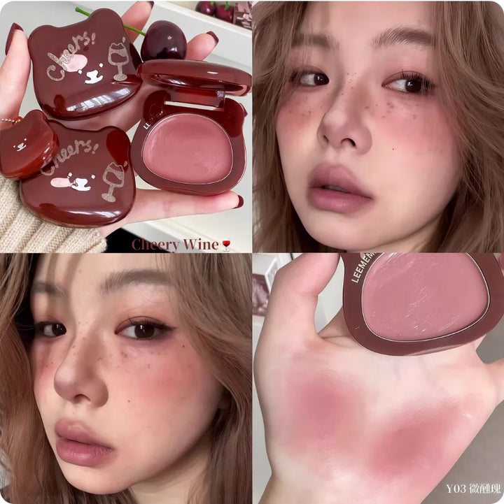 LEEMEMBER Satin Finish Multi Purpose Powder 5g Summer Edition Color Blush Monochrome Pearlescent Makeup Cosmetics