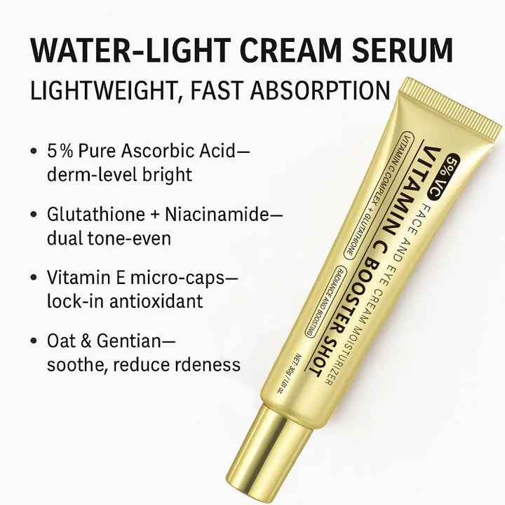 Vitamin C Booster Serum Glutathione Niacinamide V E Brightening Firming Moisturizer Hydrating Lightweight Serum for Face Care