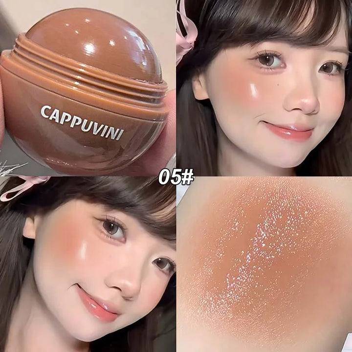 Juice Face Blusher Smooth Cheek Eye Cream Blush Mirror Natural Look Brighten Highlighter Balm Rouge Waterproof Contour Makeup