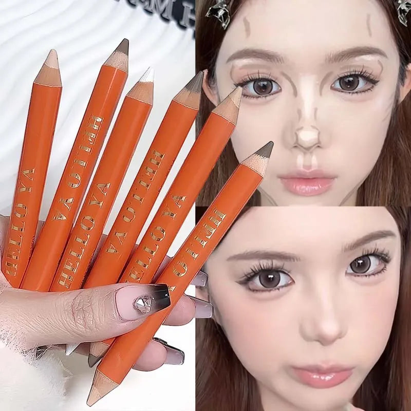 Double-ended Contouring Shading Pen Face Brighten Nose Shadow Profile  Natural Three-dimensional Highlight Stick Korean Makeup