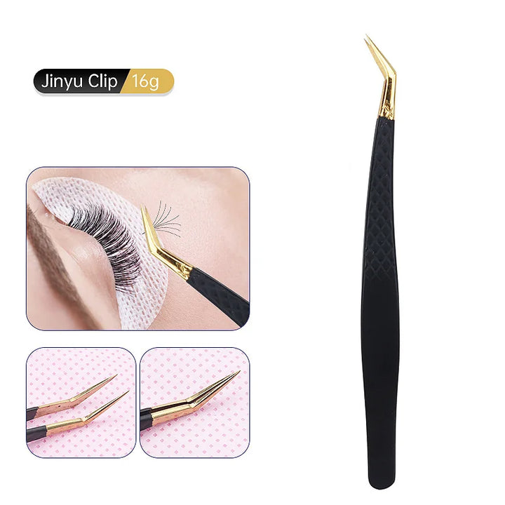 1Pc Anti-static Stainless Steel Eyelashes Tweezers Lashes Extension Supplies Industrial Precision Eyebrow Tweezer Makeup Tools